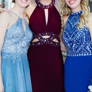 Maroon/Burgundy Camille La Vie Prom Dress